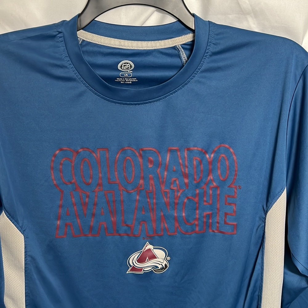 Colorado Avalanche Long Sleeved Shirt Hockey NHL Size Lay Unisex - Picture 2 of 8